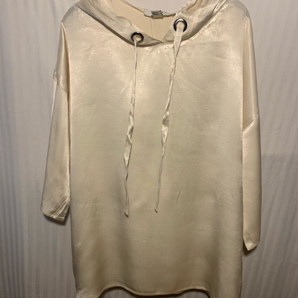 Satin Champagne 3/4 Sleeve Hoodie